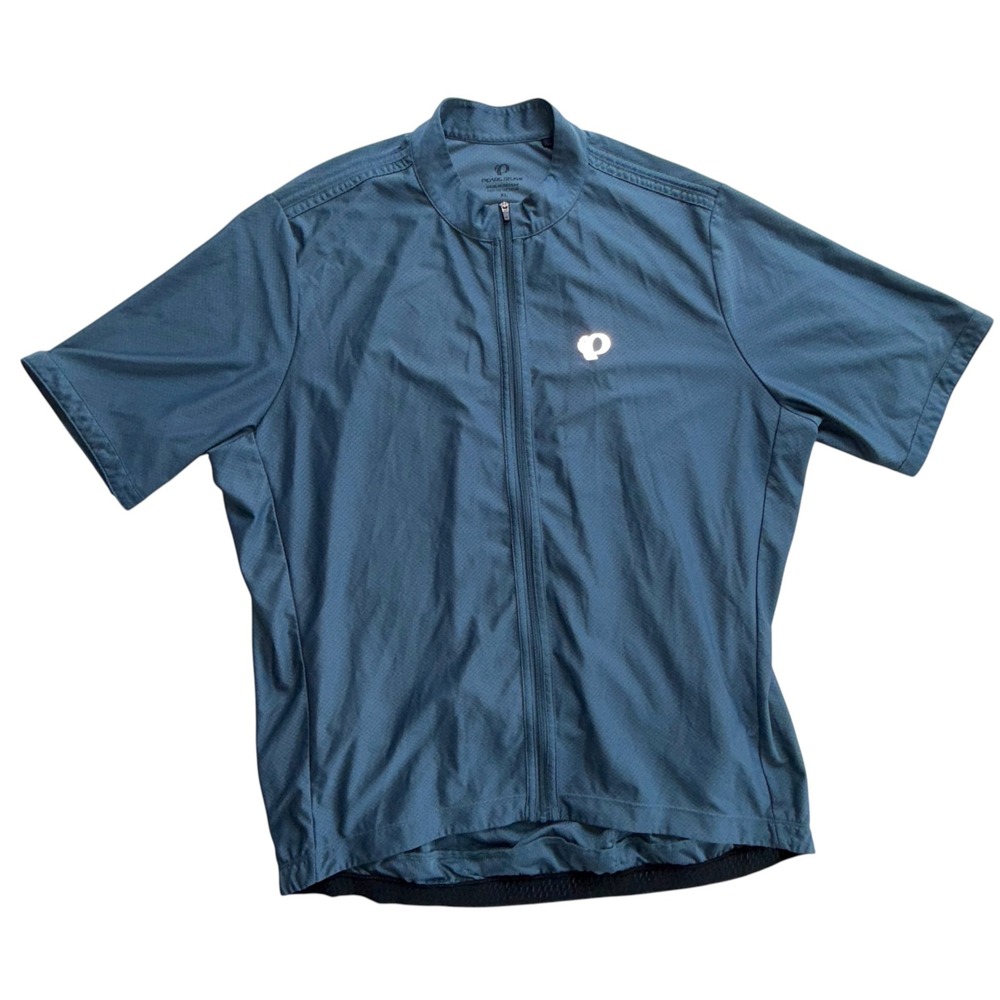 Pearl Izumi Cycling Jersey Mens XL Excellent Full Zip Short Sleeve Blue Gray